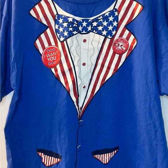 Gildan Red White Blue Patriotic Vote "I Want You" Graphic T-Shirt Men’s Large - Picture 3 of 7